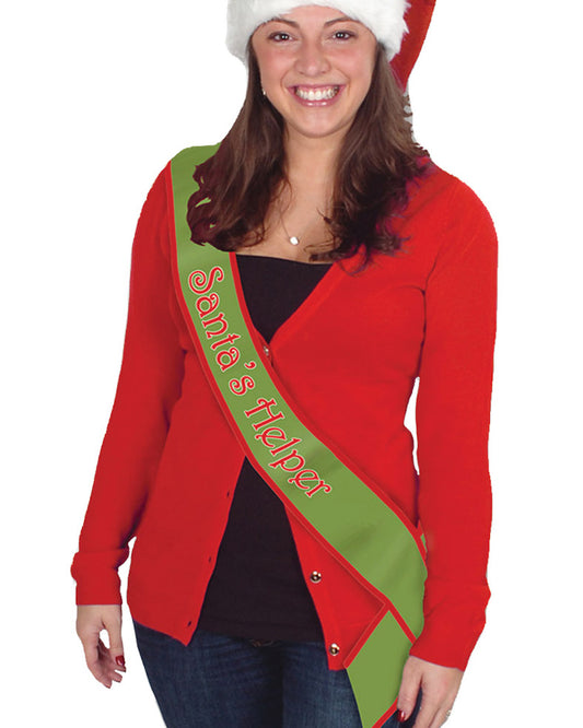 Santa Helper Satin Sash