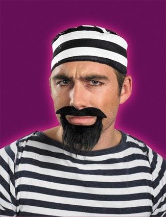 Morris Moustache And Beard Prisoner - MaxWigs
