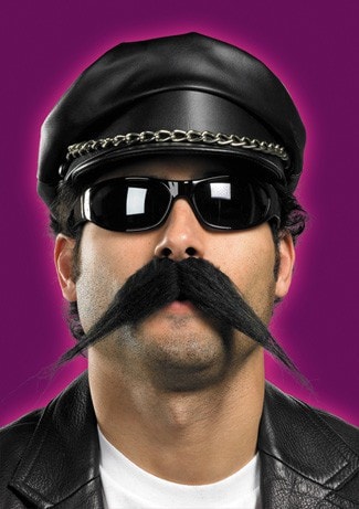 Morris Moustache Biker - MaxWigs