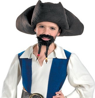 Morris Pirate Hat Must Goatee Chld - MaxWigs