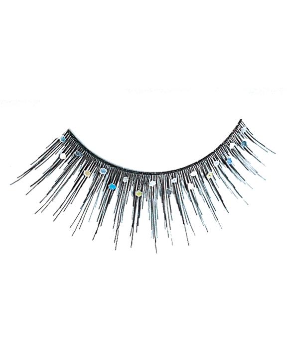 Morris Eyelashes Black Glitter - MaxWigs