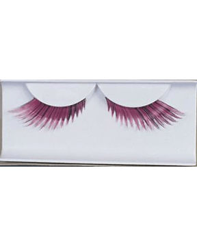 Morris Eyelashes Feather Pink - MaxWigs