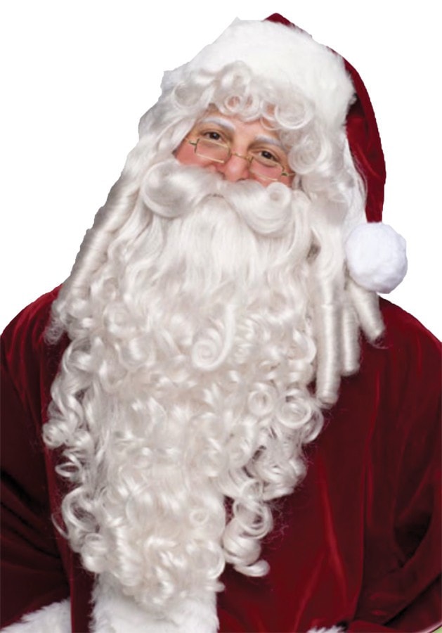 Morris Santa Wig And Beard Super Dlx - MaxWigs