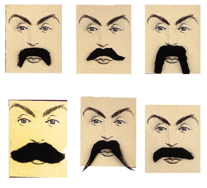 Morris Mustache Box Of 36 - MaxWigs
