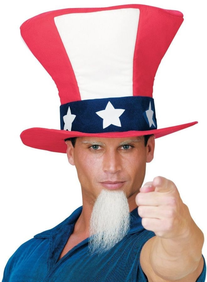 Morris Uncle Sam Hat W Beard - MaxWigs