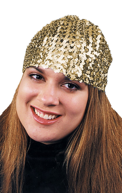 Morris Cloche Hat Sequin Black - MaxWigs