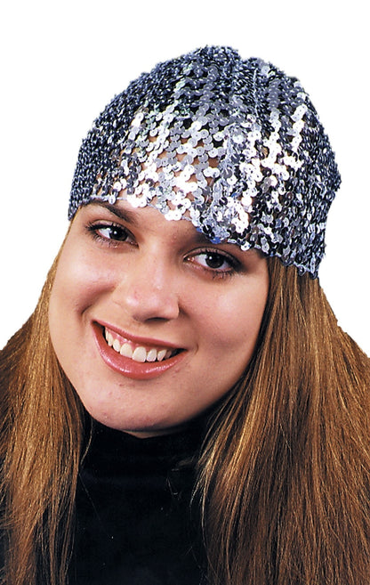 Morris Cloche Hat Sequin Black - MaxWigs