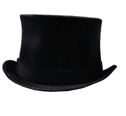 Morris Prince Charles Top Hat Blk - MaxWigs