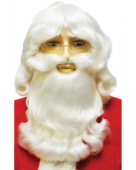 costume santa wig, santa beard, santa wig, santa mustache, santa eyebrows, christmas wigs, st. nicholas wig, st  nicholas beard, santa beard set, wig and beard for santa