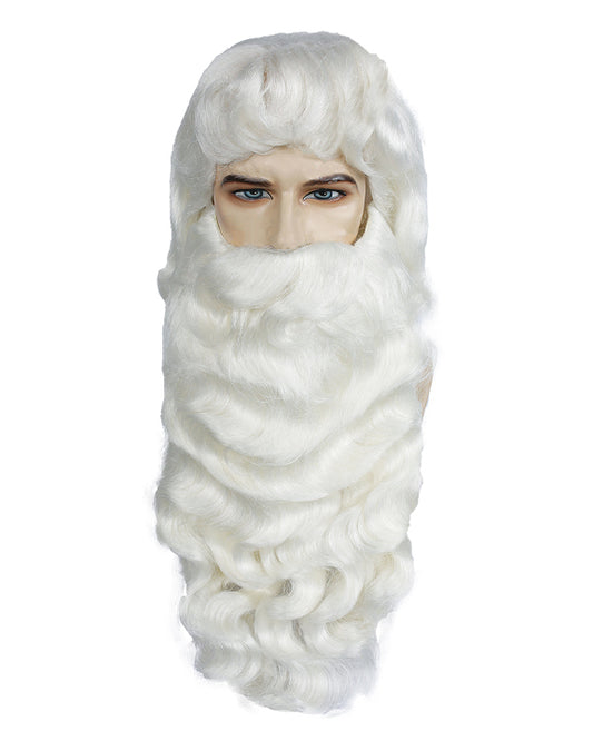 costume santa wig, santa beard, santa wig, santa mustache, santa eyebrows, christmas wigs, st. nicholas wig, st  nicholas beard, santa beard set, wig and beard for santa