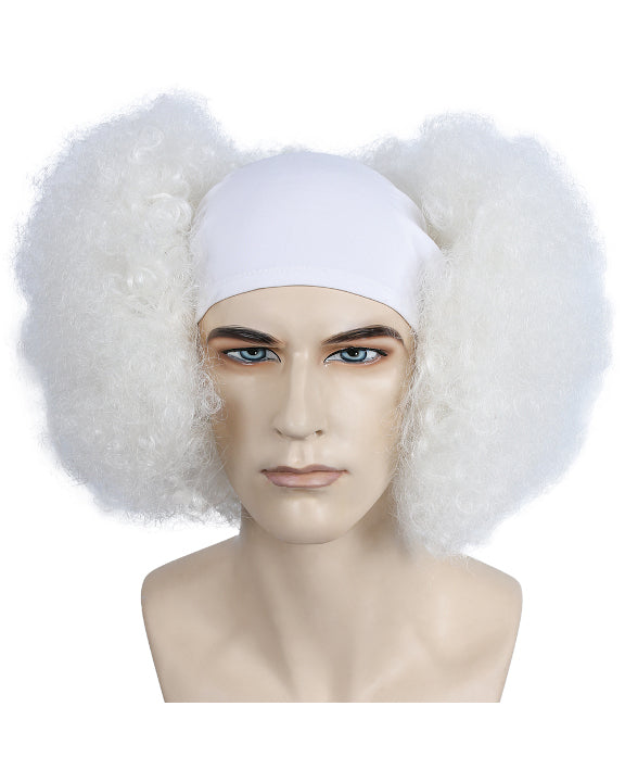 Bald Curly Clown Deluxe - White Cloth Front