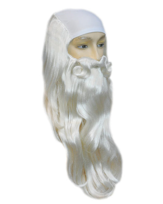 costume santa wig, santa beard, santa wig, santa mustache, santa eyebrows, christmas wigs, st. nicholas wig, st  nicholas beard, santa beard set, wig and beard for santa