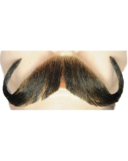 Handlebar Synthetic/Human Blend Handmade Mustache