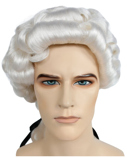 Costume wig, theatre wig, theater wig, mens costume wig, cosplay wig, mens cosplay wig ,17th century wig, barrister wig, colonial wig, judge wig