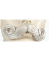 Lacey Costume Santa Mustache White Extra Full M-77 - MaxWigs