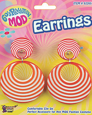 Mod Orange Swirl Earrings