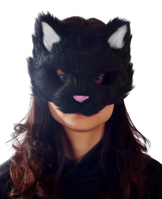 Morris Black Kitty Mask - MaxWigs