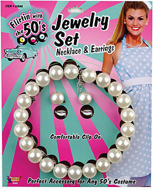 Pearl Necklace And Earrings