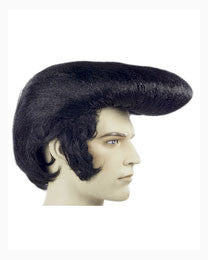 Costume wig, theatre wig, theater wig, mens costume wig, greaser wig, elvis wig, mens 50’s wig, mens 1950’s wig, pompadour wig