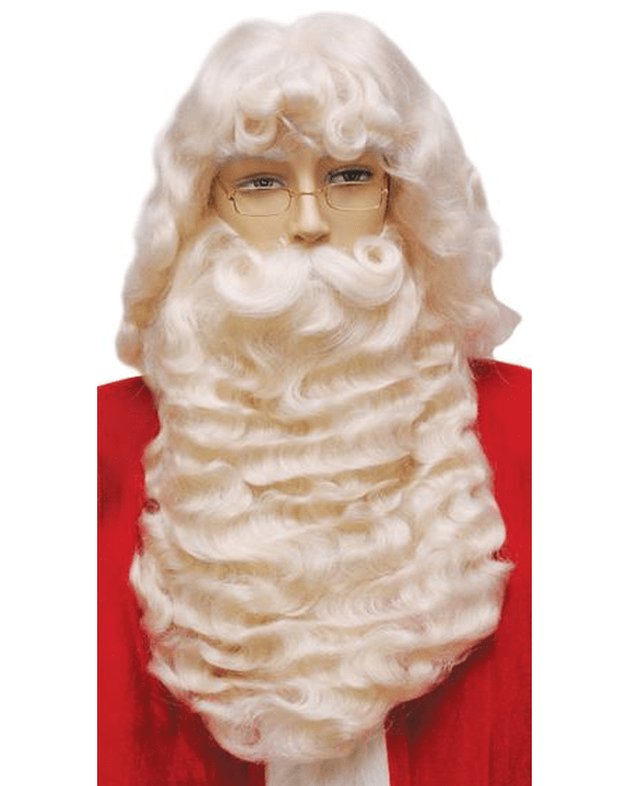 Lacey Costume Santa Set Supreme 004ex Extra Large - MaxWigs, costume santa wig, santa beard, santa wig, santa mustache, santa eyebrows, christmas wigs, st. nicholas wig, st  nicholas beard, santa beard set, wig and beard for santa