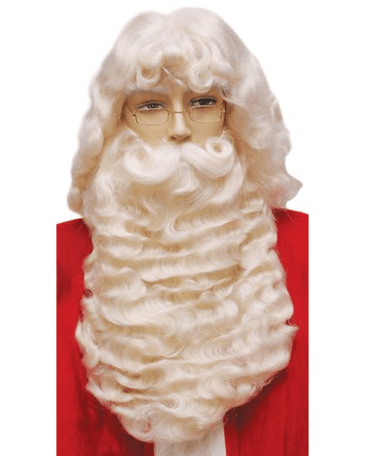 Lacey Costume Santa Set Supreme 004ex Extra Large - MaxWigs, costume santa wig, santa beard, santa wig, santa mustache, santa eyebrows, christmas wigs, st. nicholas wig, st  nicholas beard, santa beard set, wig and beard for santa